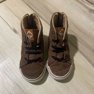 Vans Brown High-Top Kids Sneakers